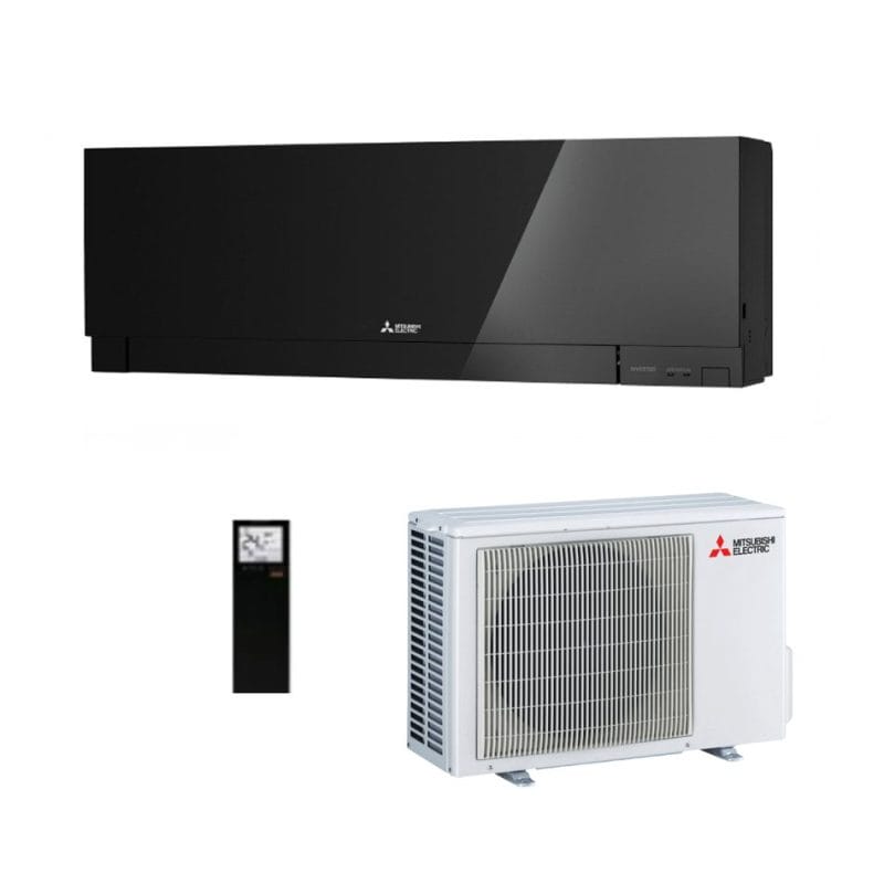 Mitsubishi Electric MSZEF25VGKDBKIT 2.5kW Split System Wall Mounted Air Conditioner Glossy Black