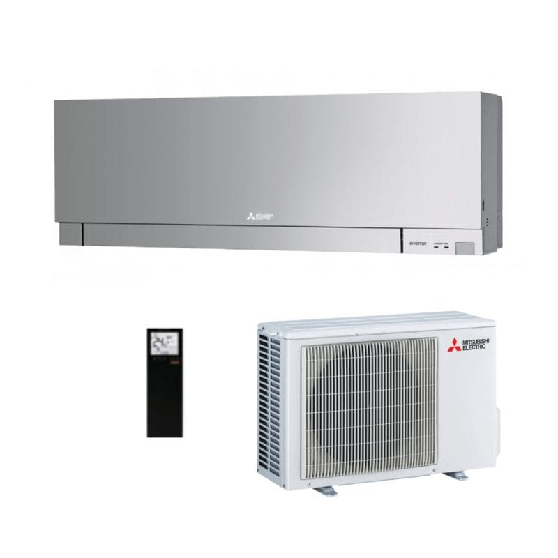 Mitsubishi Electric MSZEF25VGKDSKIT 2.5kW Split System Wall Mounted Air Conditioner Matte Silver