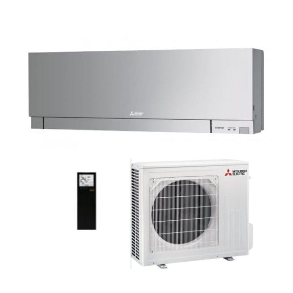 Mitsubishi Electric MSZEF50VGKDSKIT 4.8kW Split System Wall Mounted Air Conditioner Matte Silver