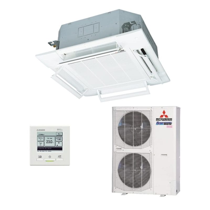 Mitsubishi Heavy Industries FDT125AVNXWVH 12.5kW Four Way Ceiling Cassette Air Conditioner - Single Phase-white