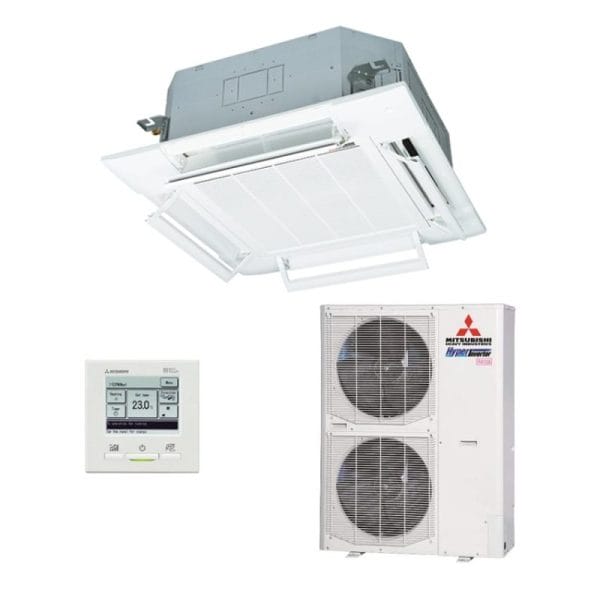 Mitsubishi Heavy Industries FDT140AVSXWVH 14kW Four Way Ceiling Cassette Air Conditioner - Three Phase-white
