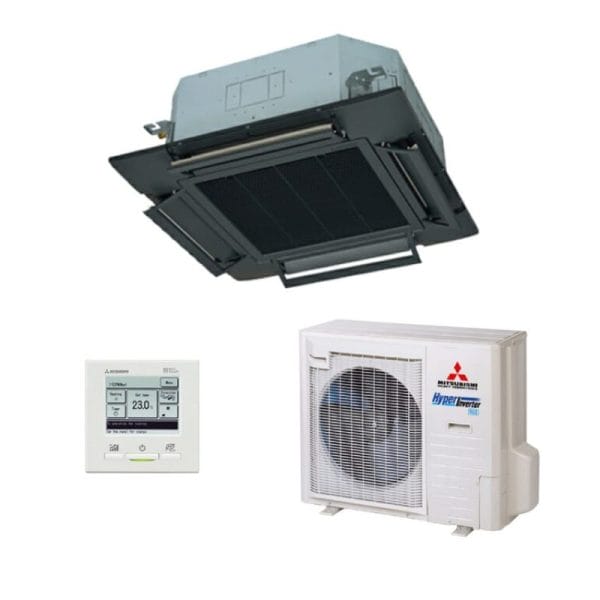 Mitsubishi Heavy Industries FDT71AVNXWVH 7.1kW Four Way Ceiling Cassette Air Conditioner Single Phase-black