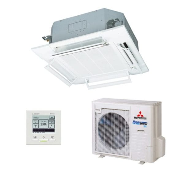 Mitsubishi Heavy Industries FDT71AVNXWVH 7.1kW Four Way Ceiling Cassette Air Conditioner - Single Phase-white.