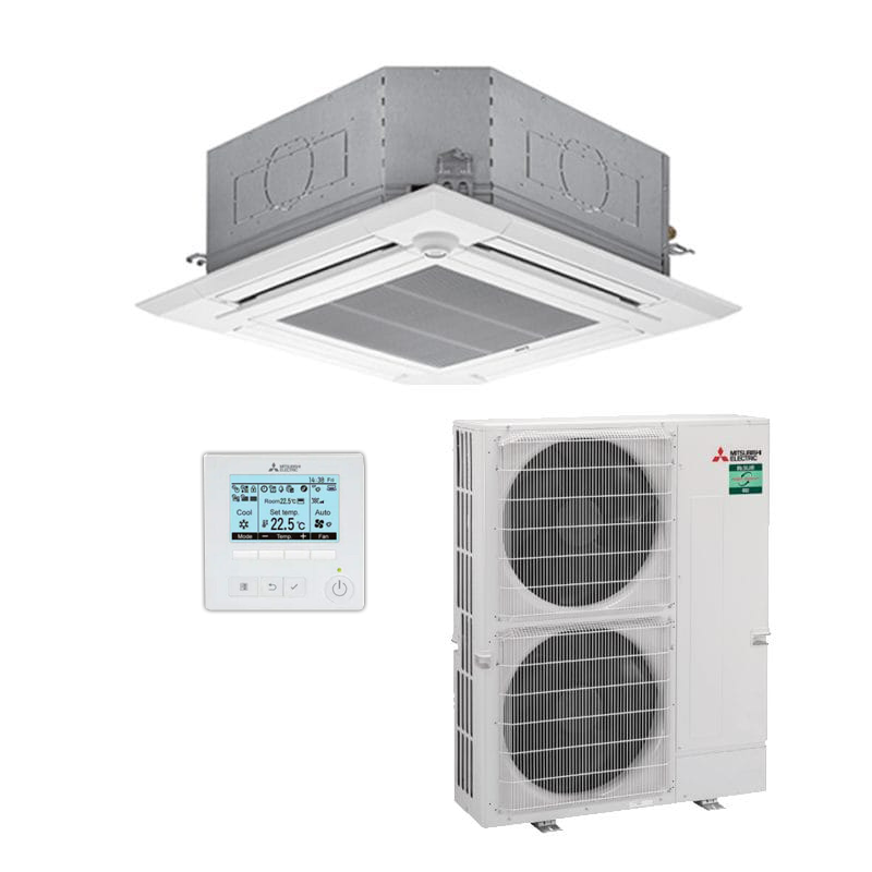MITSUBISHI ELECTRIC PLA-M100EA2-A.TH - PUZ-ZM100VKA2-A.TH 10.0kW Ceiling Cassette Air Conditioner 1 Phase-wired controller