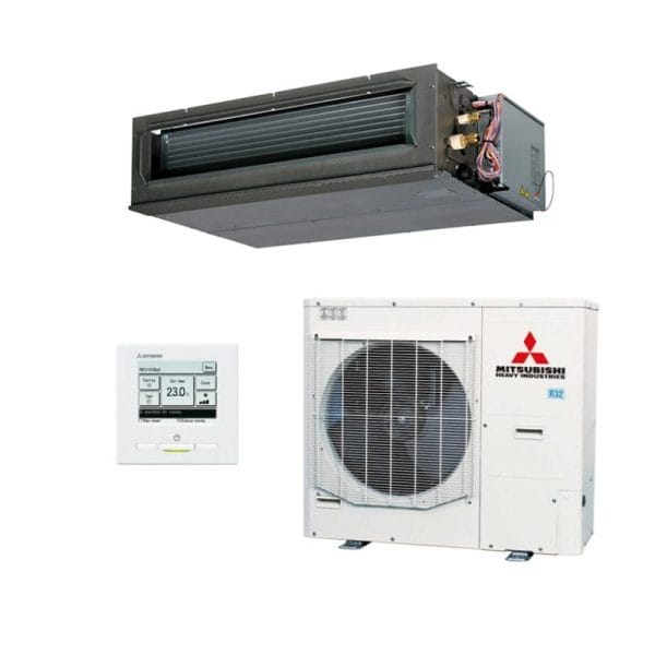 Mitsubishi Heavy Industries FDU100AVNAWVH 10kW Slimline Ducted Air Conditioner System 1 Single Phase