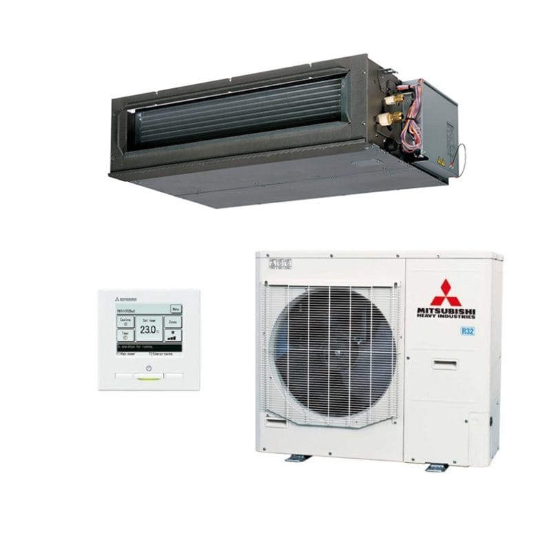 Mitsubishi Heavy Industries FDU100AVNAWVH 10kW Slimline Ducted Air Conditioner System 1 Single Phase