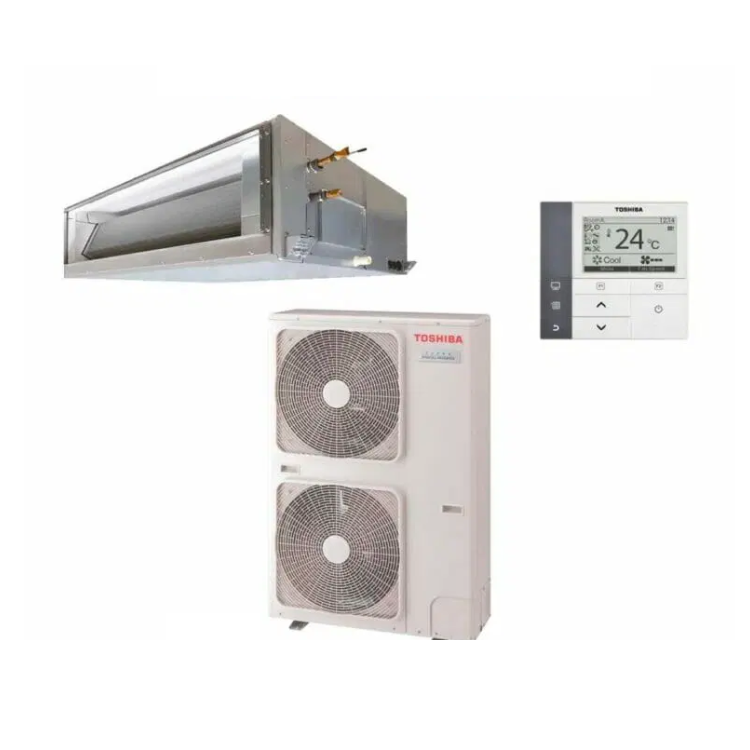 Fully Installed TOSHIBA RAV-GM1601DTP-A / RAV-GP1601ATP-A 14kW Super Digital Inverter High Static Ducted System 1 Phase