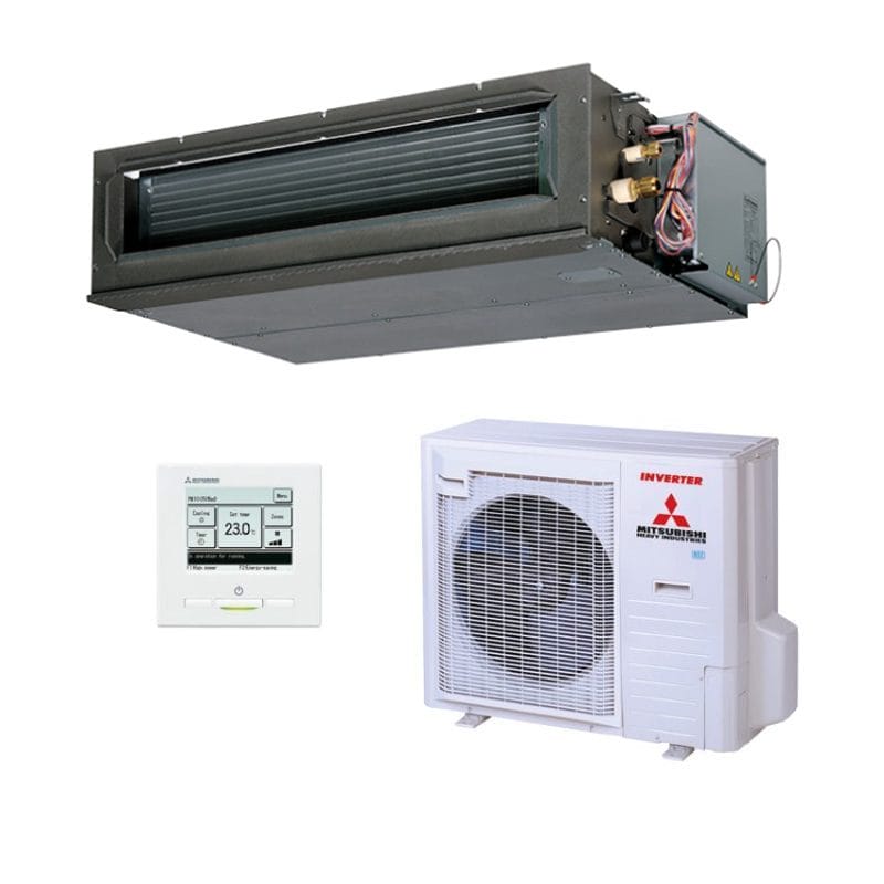 mitsubishi Heavy Industries FDU100AVNPWVH 10.0kW Slimline Ducted Air Conditioner System - Single Phase-with-indoor