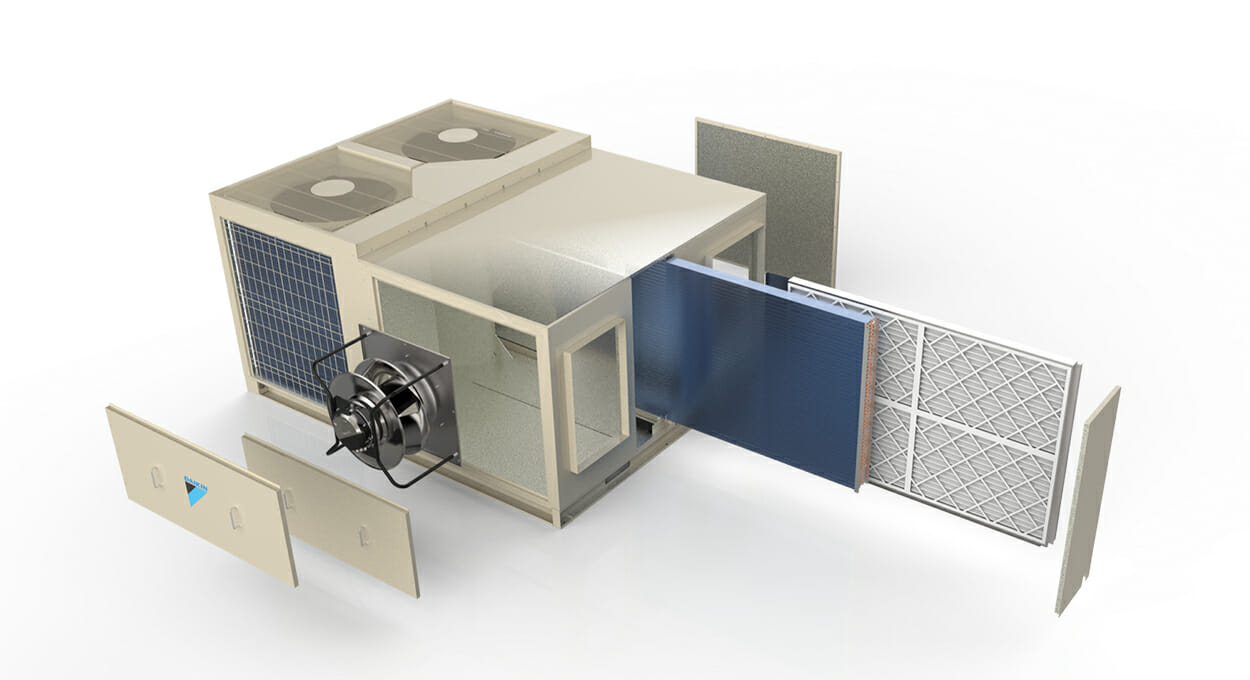 Daikin-UAYN350AFY1A-37.2kW-Outdoor-Rooftop-Packaged-Unit-RT-Series