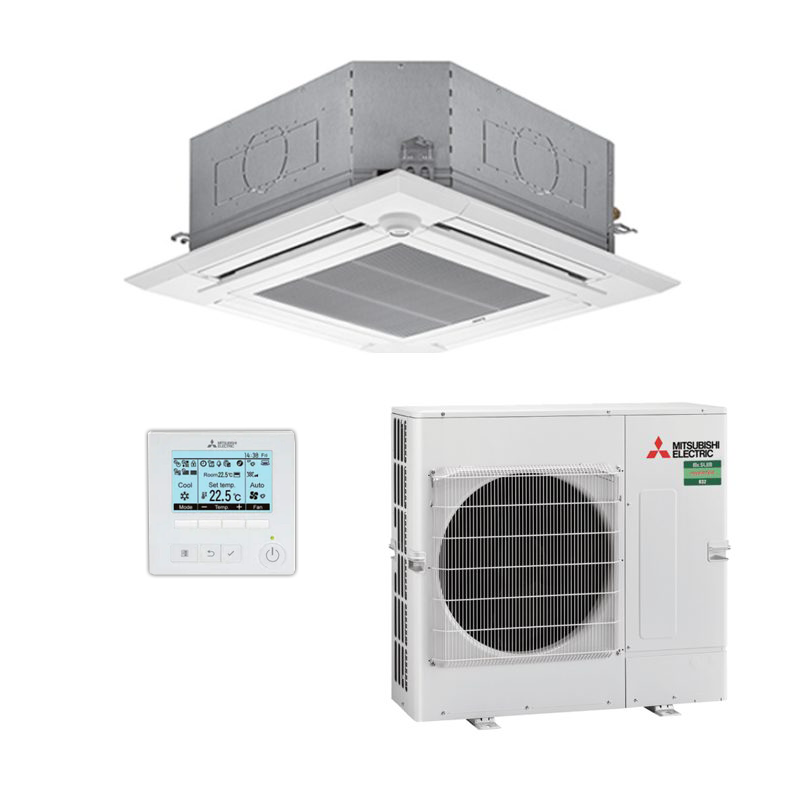 MITSUBISHI ELECTRIC PLA-M100EA2-A.TH - PUZ-M100VKA-A.TH 10.0kW Ceiling Cassette Air Conditioner 1 Phase-WIRED CONTROLLER