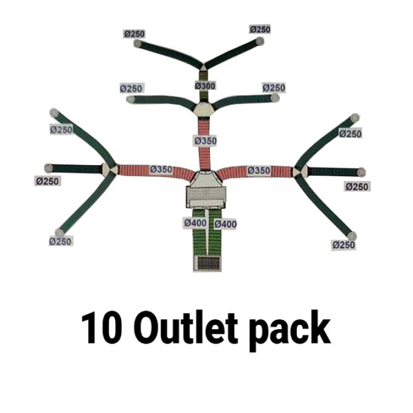 Duct and Outlet Package | Suited to 10 Outlets | Suitable for Ground floor average size house