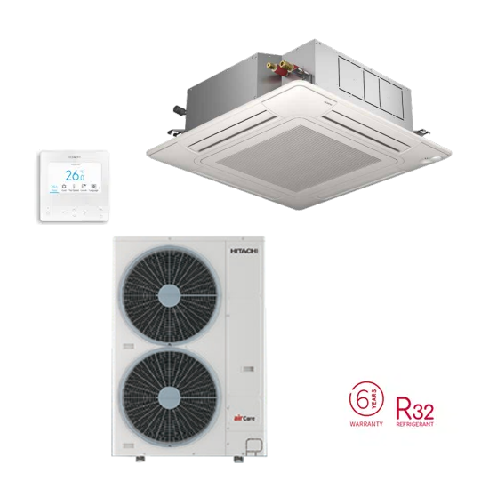 HITACHI PCI-5.0UFA1NQ | PAS-5.0UFASMQ1 12.5kW airCore700 4-WAY Cassette split system Air Conditioner