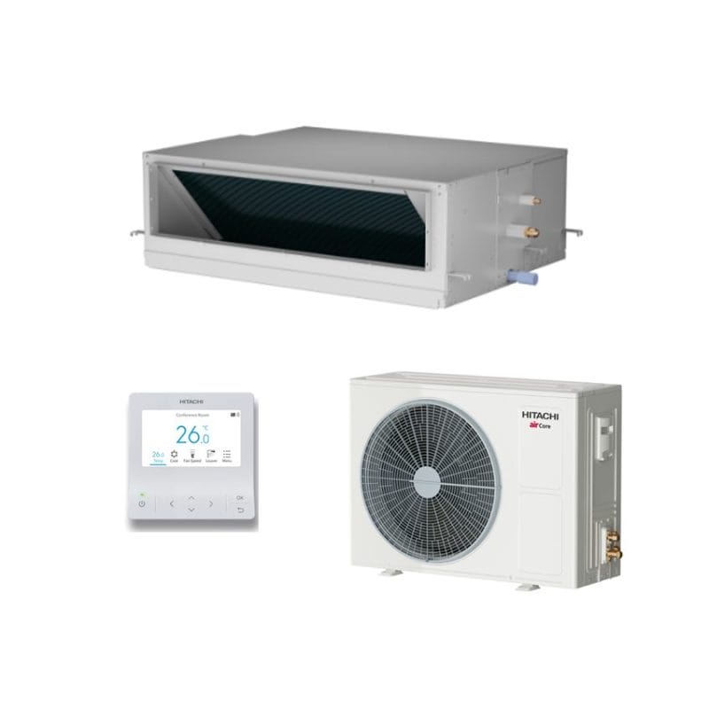 Hitachi PPIH-3.0UFA1NQ - PAS-3.0UFASNQ1 7.2kW airCore700 High Static Ducted System Air Conditioner