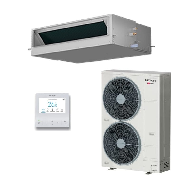 Hitachi PPIH-6.5UFA1NQ | PAS-6.5UFASMQ1 16.0kW airCore700 High Static Ducted System Air Conditioner