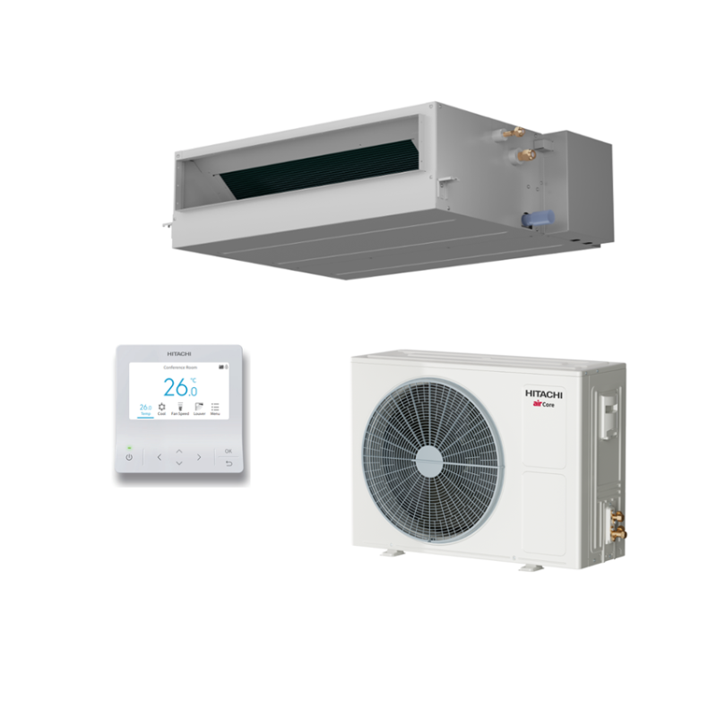 Hitachi PPIM-2.5UFA1NQ - PAS-2.5UFASNQ1 6.0kW airCore700 Mid Static Ducted System Air Conditioner