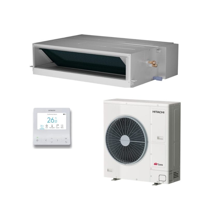 Hitachi PPIM-4.0UFA1NQ | PAS-4.0UFASNQ1 10.0kW airCore700 Mid Static Ducted System Air Conditioner