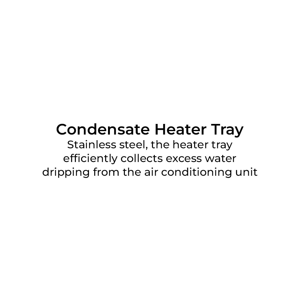condensate heater tray