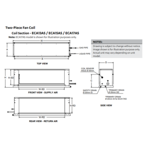 ActronAir CRS13AS - EFA13AS - ECA13AS 13.02 kW Aires Two Piece Indoor Split Ducted Air Conditioner System - 1 Phase