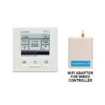 Mitsubishi Heavy Industries RC-EXZ3A Back Lit wired Controller with Interface Kit SC-BIKN2-E and WIFI Adaptor MH-RC-WIFI-1B